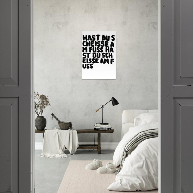 Uwe Lewitzky Poster – Hast du Scheisse am Fuss
