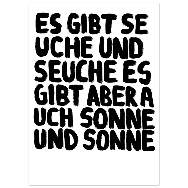 Uwe Lewitzky Poster – Es gibt Seuche und Seuche