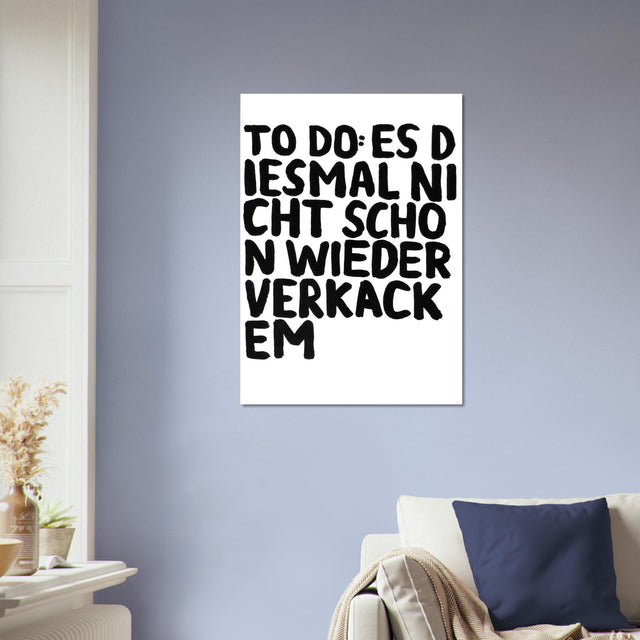 Uwe Lewitzky Poster – To do: Es diesmal