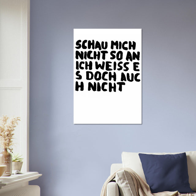 Uwe Lewitzky Poster – Schau mich nicht so an