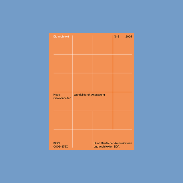 Die Architekt 25/5 Neue Gewohnheiten