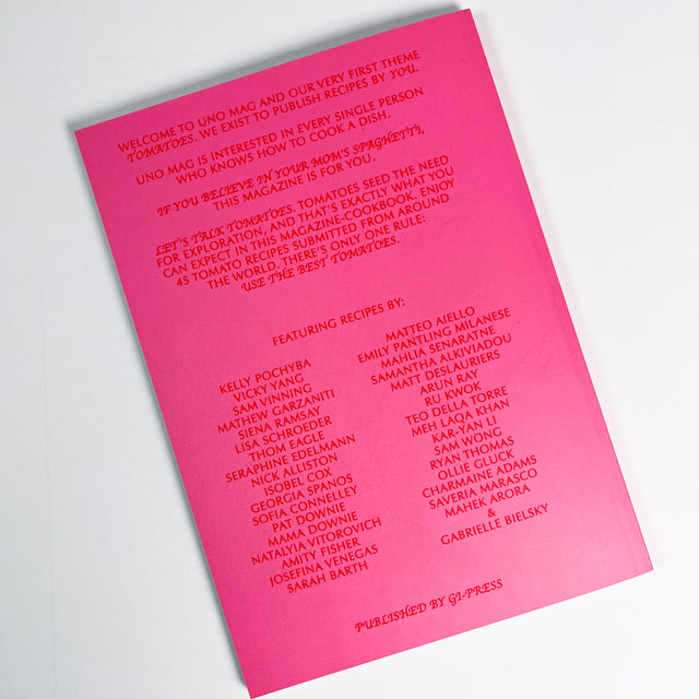 Uno Mag Issue 01 – Tomatoes – GUDBERG NERGER Shop