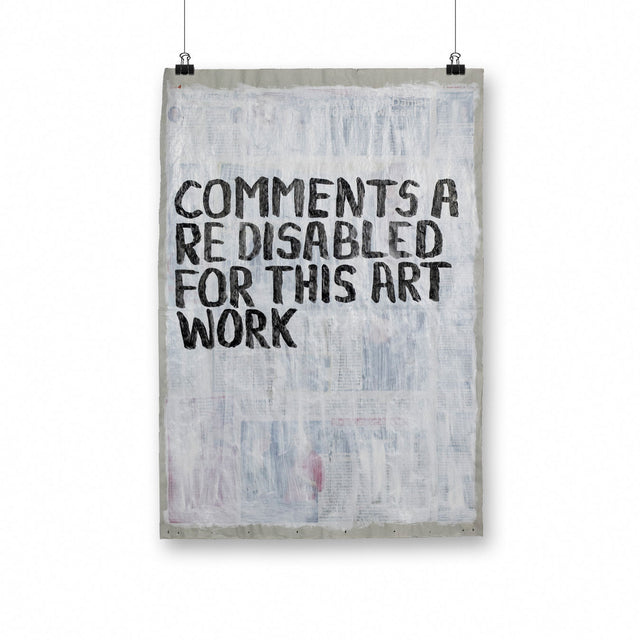 Uwe Lewitzky – Comments are disabled for this work, 2018