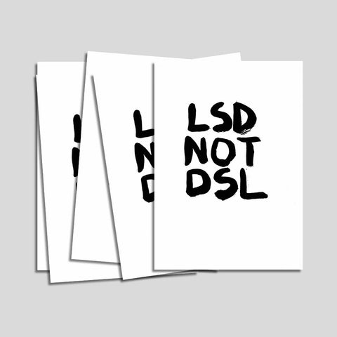 Uwe Lewitzky Postcard – "LSD not DSL"