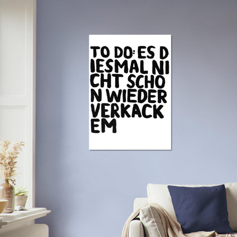 Uwe Lewitzky Poster – To do: Es diesmal