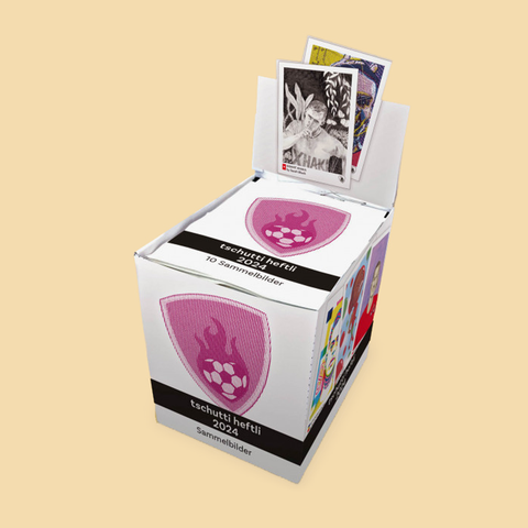 Tschutti Heftli zur EM 2024 – Stickerbox mit 40 Tüten – GUDBERG NERGER