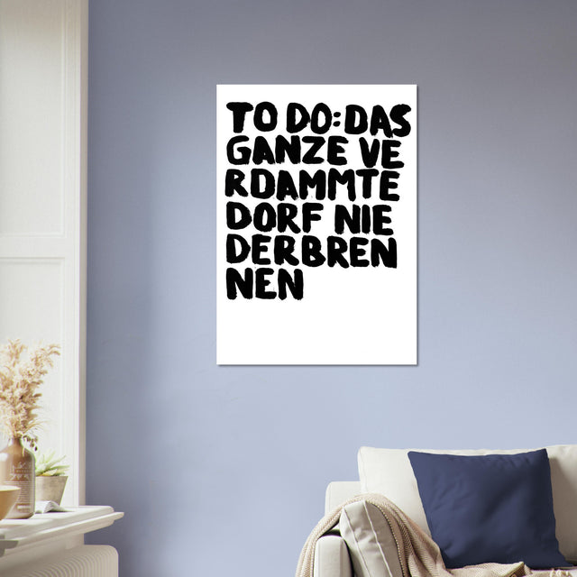 Uwe Lewitzky Poster – To do: Das ganze verdammte Dorf