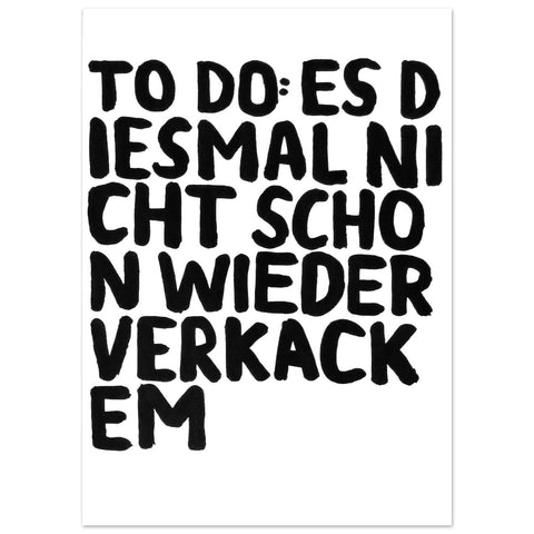  Uwe Lewitzky Poster – To do: Es diesmal