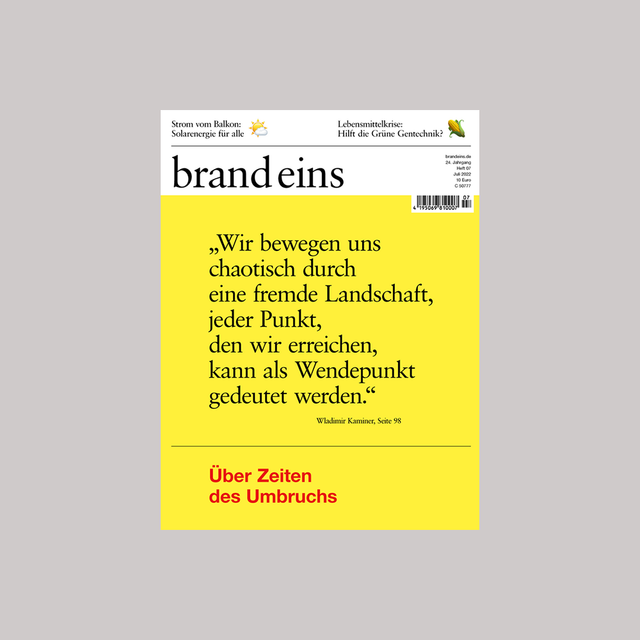 brand eins 07/2022 – Wendepunkte – GUDBERG NERGER