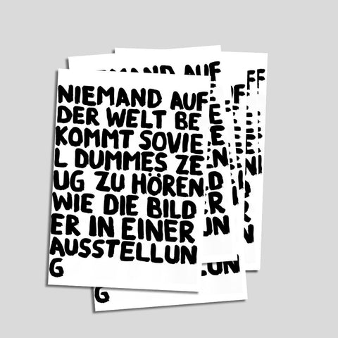Uwe Lewitzky Postcard – "Niemand auf der Welt"