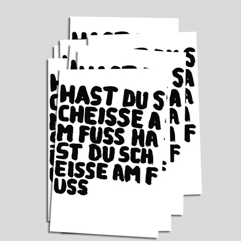 Uwe Lewitzky Postcard – "Scheisse am Fuss"