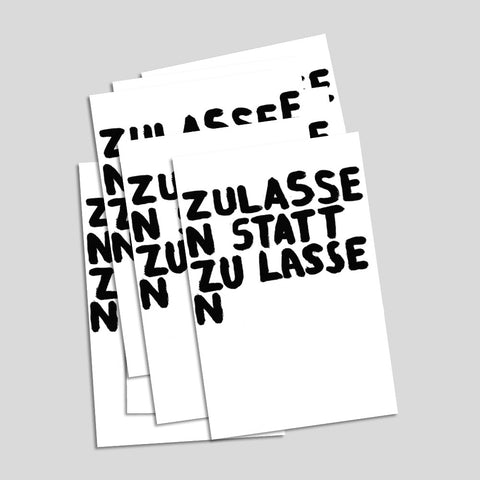 Uwe Lewitzky Postcard – "Zulassen"