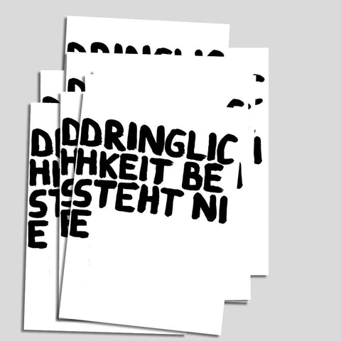 Uwe Lewitzky Postcard – "Dringlichkeit besteht nie"