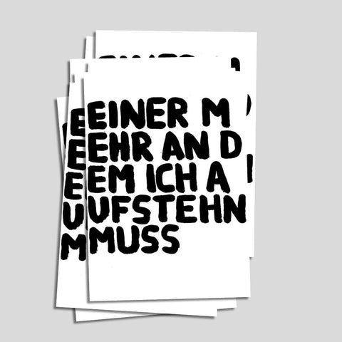 Uwe Lewitzky Postcard – "Einer mehr"