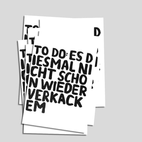 Uwe Lewitzky Postcard – "Verkackem"