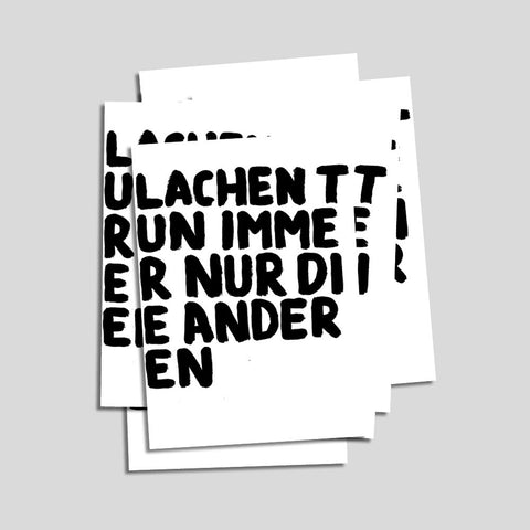 Uwe Lewitzky Postcard – "Lachen"