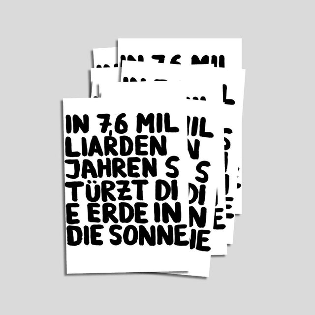 Uwe Lewitzky Postcard – "In 7,6 Milliarden Jahren"