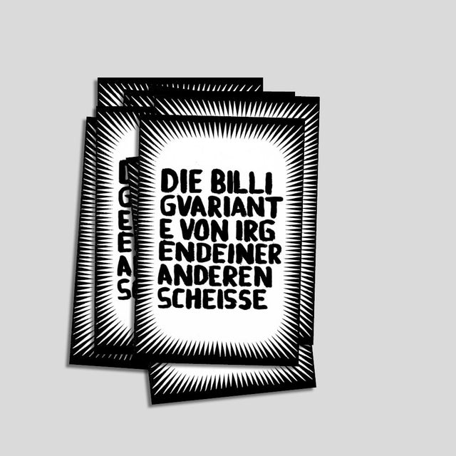 Uwe Lewitzky Postcard – "Die Billigvariante"