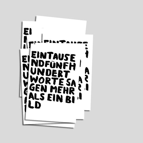 Uwe Lewitzky Postcard – "Eintausendfünfhundert Worte"