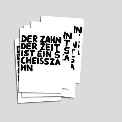 Uwe Lewitzky Postcard – "Der Zahn der Zeit"
