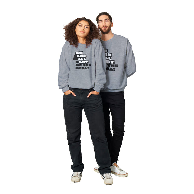 WE ARE ALL P(ART) – Klassischer Unisex Pullover mit Rundhalsausschnitt