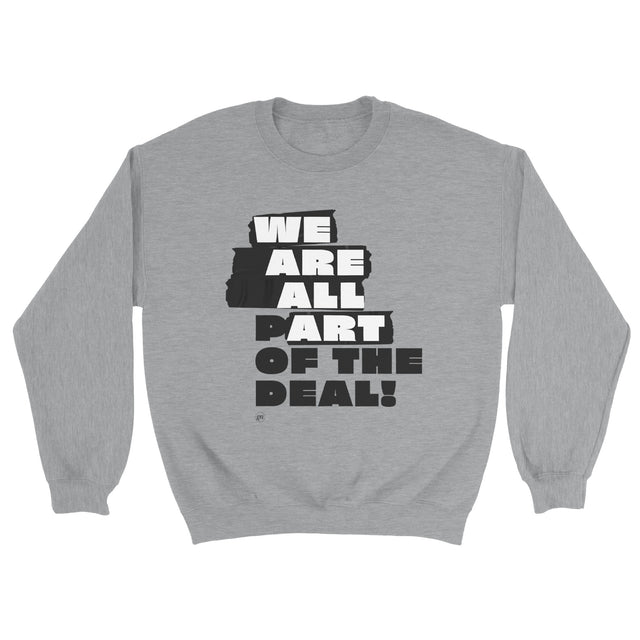 WE ARE ALL P(ART) – Klassischer Unisex Pullover mit Rundhalsausschnitt